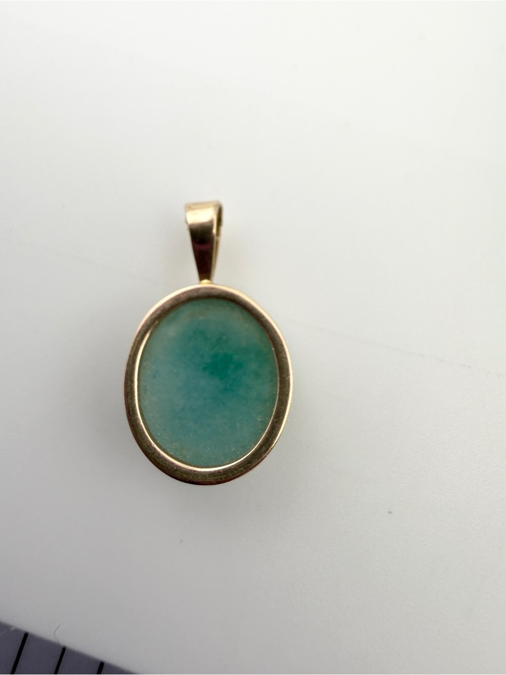 Vintage 14k Gold Aquamarine Pendant No Chain - Picture 4 of 5